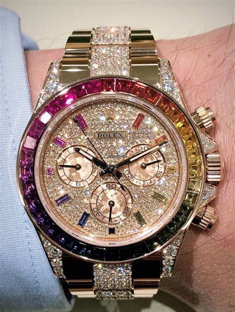 rolex rainbow diamonds|rolex rainbow full diamond.